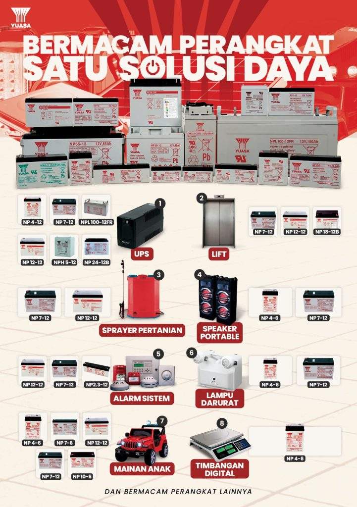 Distributor aki yuasa untuk industri